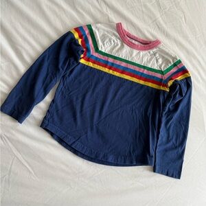 Mini Boden Multicolor Striped Long Sleeve Tee